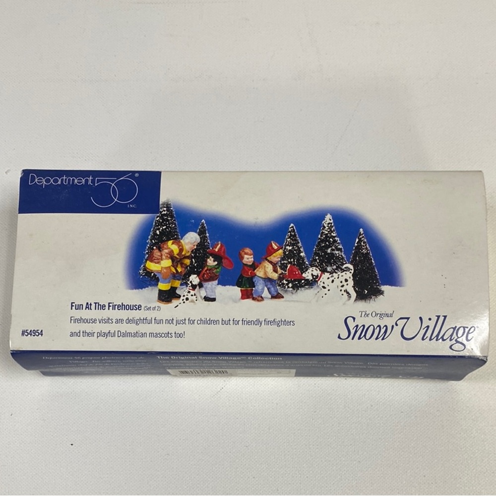 Dept. 56 Snow Village Accessory, "Fun at the Firehouse." Set of 2 figures - Picture 3 of 15